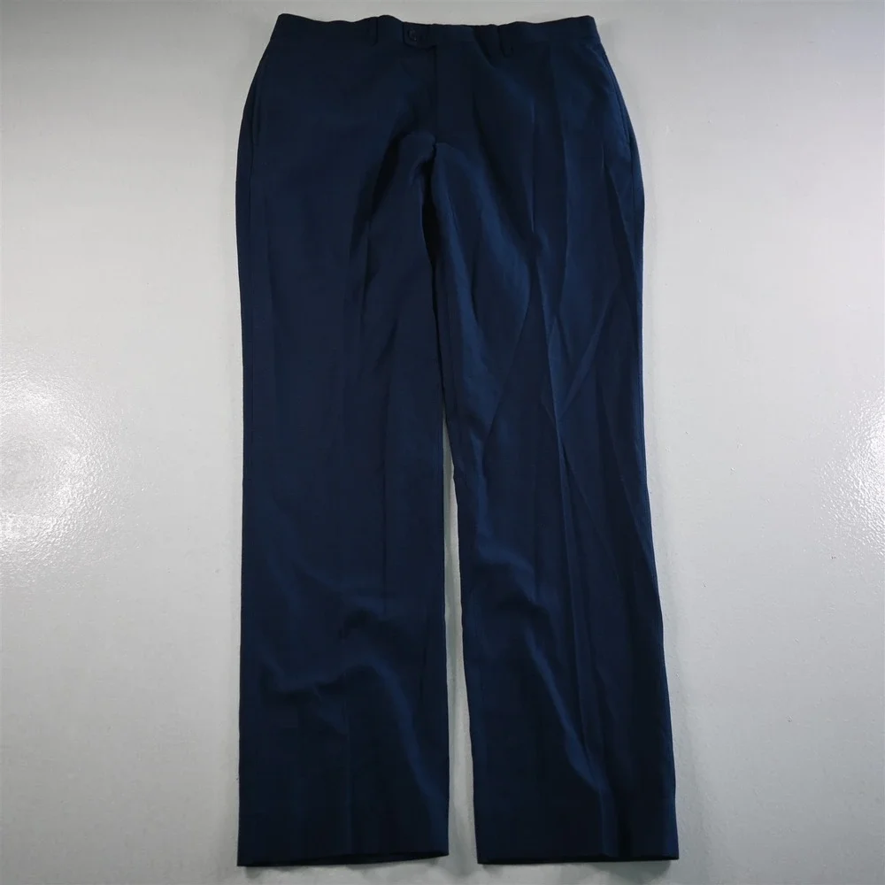 Bachrach 38R 36x32 Blue Stretch Slim Fit Mens‎ Jacket Pants Suit